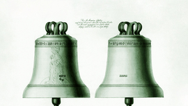 Permanent display of church bells in the tower of the Niguliste church