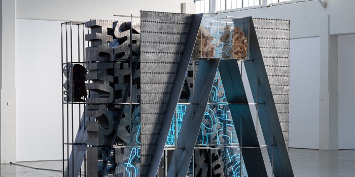 Chryssa, The Gates to Times Square , 1964 – 66. © Estate of Chryssa. Photo: Bill Jacobson Studio, New York