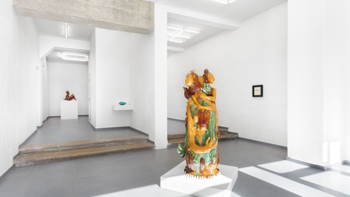 Installation view of Pei-Hsuan Wang's "Gratitude Is A Colored Vessel" at Ballon Rouge, Brussels