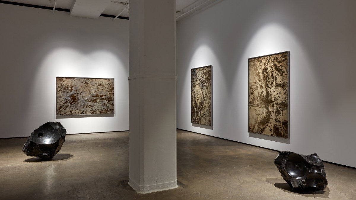 Installation view of Julian Charrière: Buried Sunshine at Sean Kelly, New York, January 12 – March 2, 2024, Photography: Jason Wyche, Courtesy: Sean Kelly