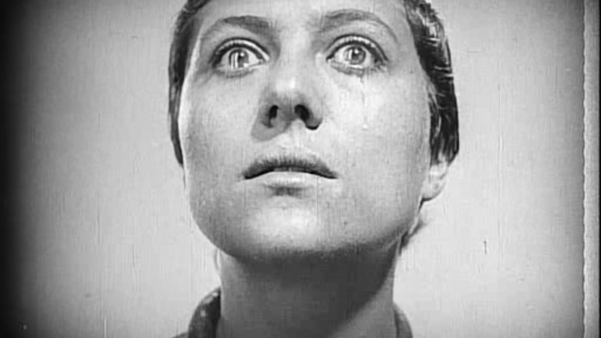 Still from The Passion of Joan of Arc, (Renée Falconetti) 1928, 81 minutes, Black & White, Courtesy Janus Films