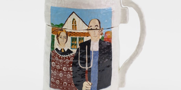 Grant Levy-Lucero
Souvenir of American Gothic, 2024
ceramic
14 1/2 x 14 x 12 in
Credit Nik Massey