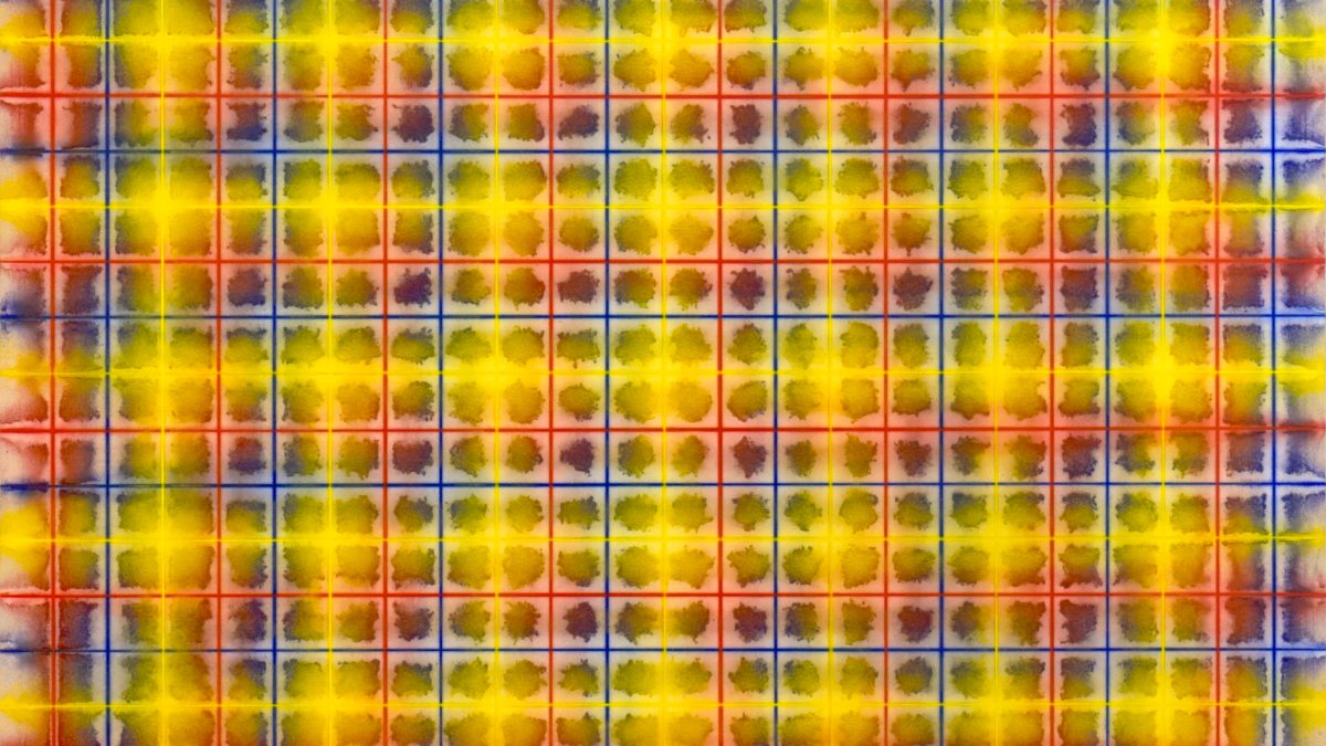 Jeff Way, Primary Variations 5, 1973, Pigment and acrylic medium on canvas, 72 x 72 in.