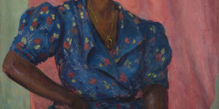 Laura Wheeler Waring. Woman with Bouquet, ca. 1940. Oil on canvas. Brooklyn Museum; Brooklyn Museum Fund for African American Art in honor of Teresa A. Carbone, 2016.2. © Estate of Laura Wheeler Waring. (Photo: Brooklyn Museum)