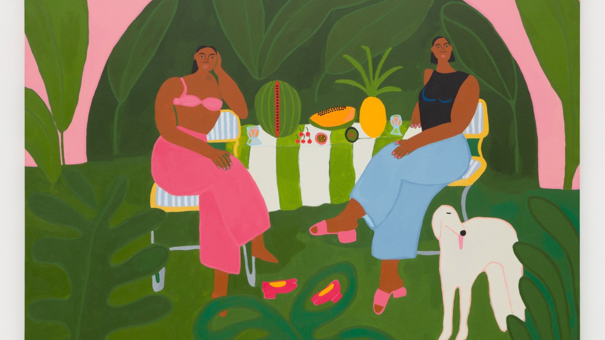 Lilian Martinez, Garden Club, 2024, Acrylic on canvas, 50 x 65 in / 127 x 165.1 cm. Image courtesy of the Artist and OCHI.
