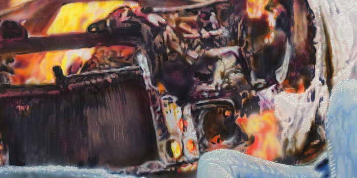 Tim Brawner, Sybil, 2024, acrylic on canvas, 60 x 60 inches, detail