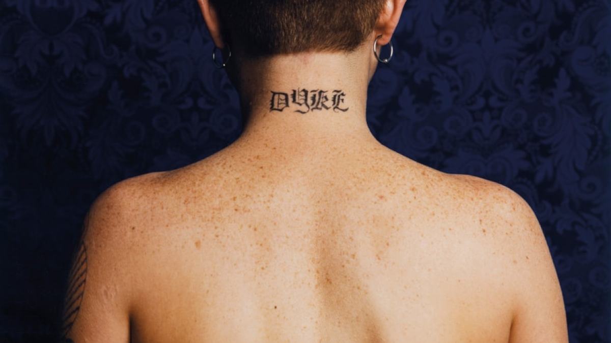 Catherine Opie, "Dyke," 1993, chromogenic print, 18 x 13 1/8 inches, The Jack Shear Collection of Photography at the Tang Teaching Museum, 2015.1.178