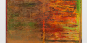 Frank Bowling
Shrill
2002
Acrylic on collaged canvas
195 x 190 cm / 76 3/4 x 74 3/4 in
© Frank Bowling. All Rights Reserved, DACS 2026
Photo: Alex Delfanne