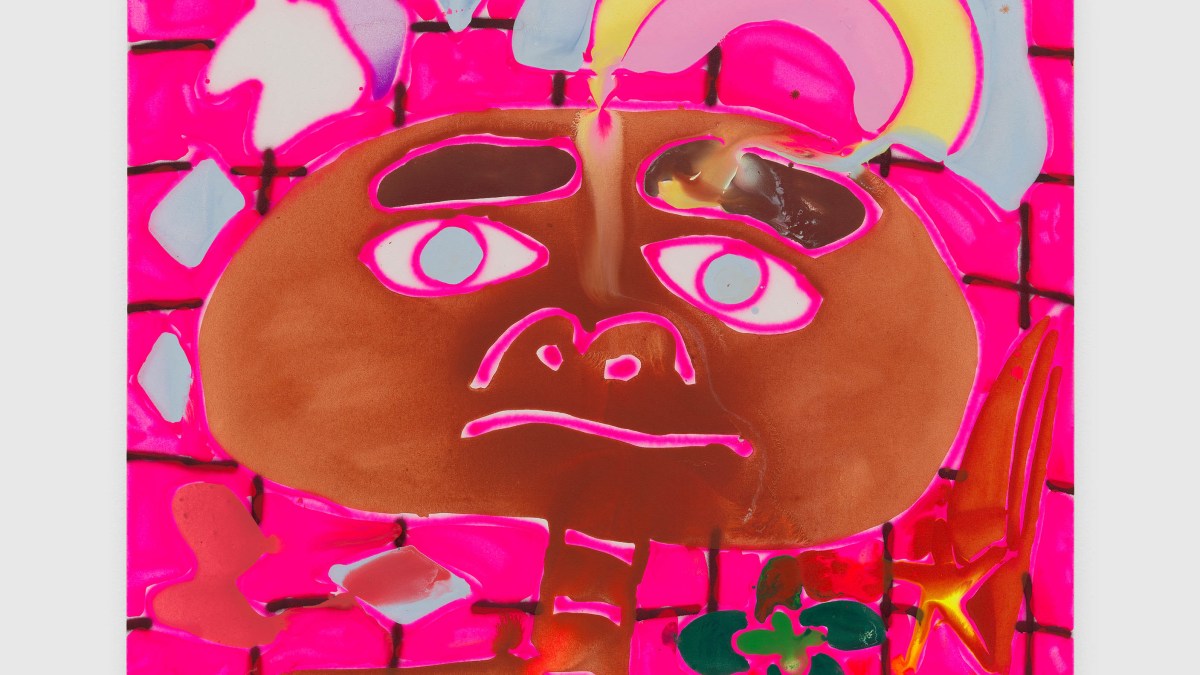 Katherine Bernhardt, Polaris, 2025, Acrylic and spray paint on canvas, 198,1 × 182,9 cm