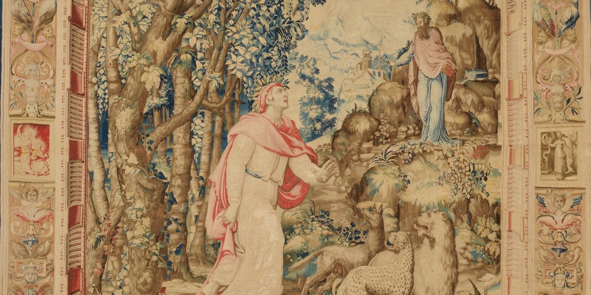 Francesco Salviati. The Meeting of Dante and Virgil (detail), 1546–49, wool, silk; tapestry weave. Gift of Mrs. C.J. Martin for the Charles Jairus Martin Memorial Collection, 15.35. Image © Minneapolis Institute of Art