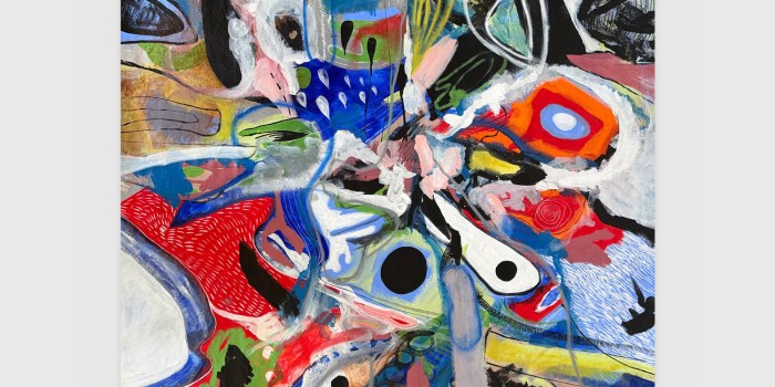 Nizhonniya Austin, The Bold and the Blushing Ones, 2026, Acrylic, oil stick on canvas
49 × 49 in / 124,5 × 124,5 cm
