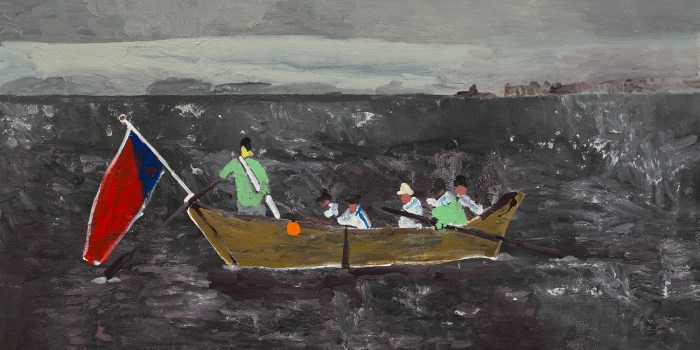 Danny Fox, Fata Morgana, 2026, acrylic on canvas, framed, 47 1/4 x 63 in. (120 x 160 cm.)