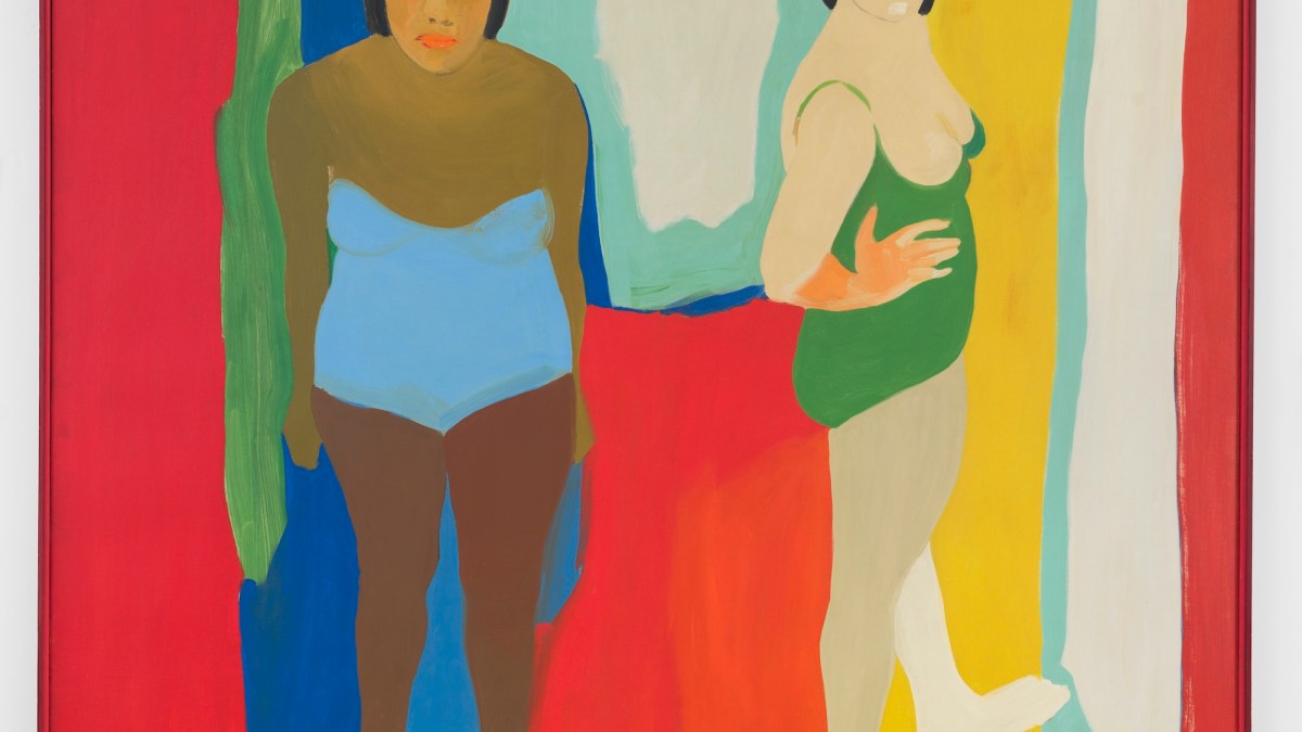 Emma Amos, Two Standing Women, 1966. © Emma Amos; Courtesy of RYAN LEE Gallery, New York.
