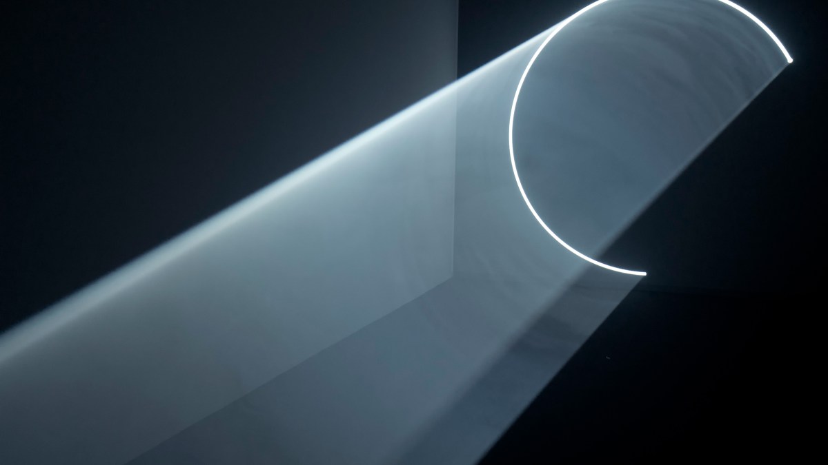 Anthony McCall, Line Describing a Cone (1973), installation view, Museo d'arte della Svizzera italiana, Lugano, 2015. Photo by Stefania Beretta