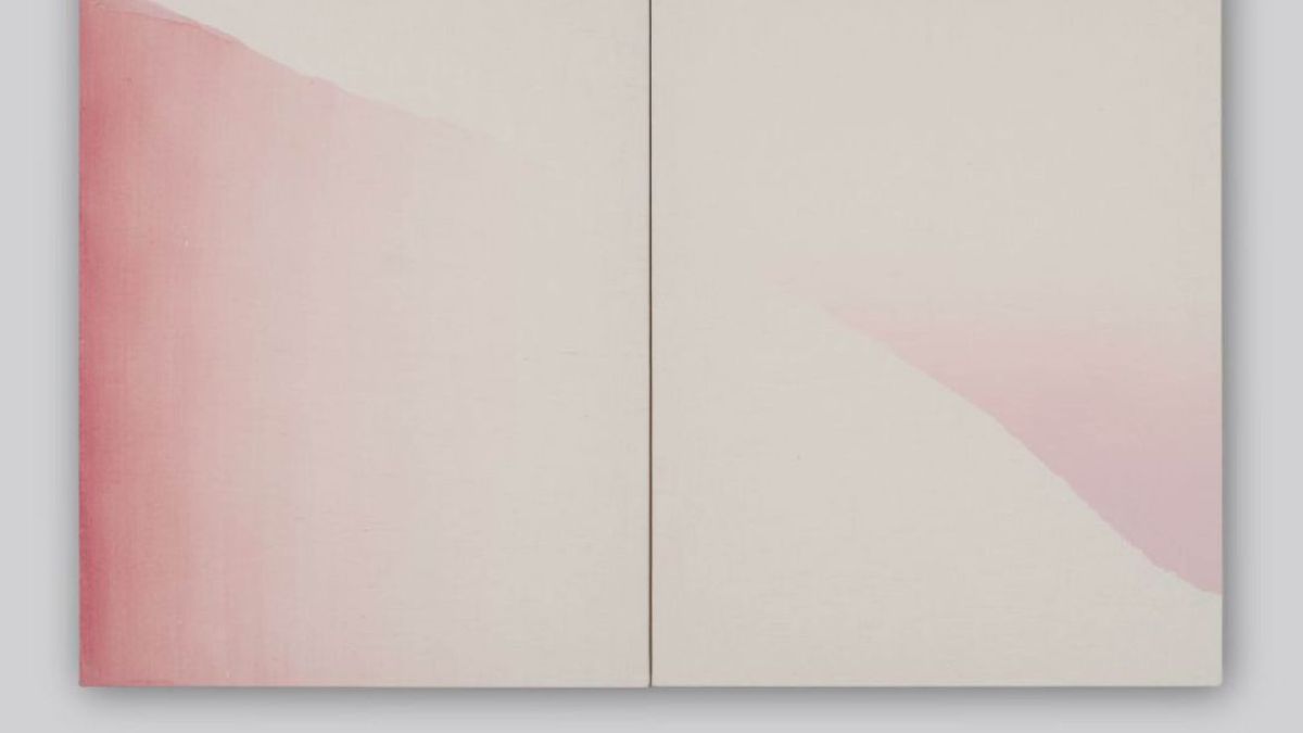 Agata Bogacka, Avoidants 7 & 8, 2026. Acrylic on canvas; 170 x 260 cm, 66 7/8 x 102 3/8 in (each panel: 170 x 130 cm, 66 7/8 in x 51 1/8 in).