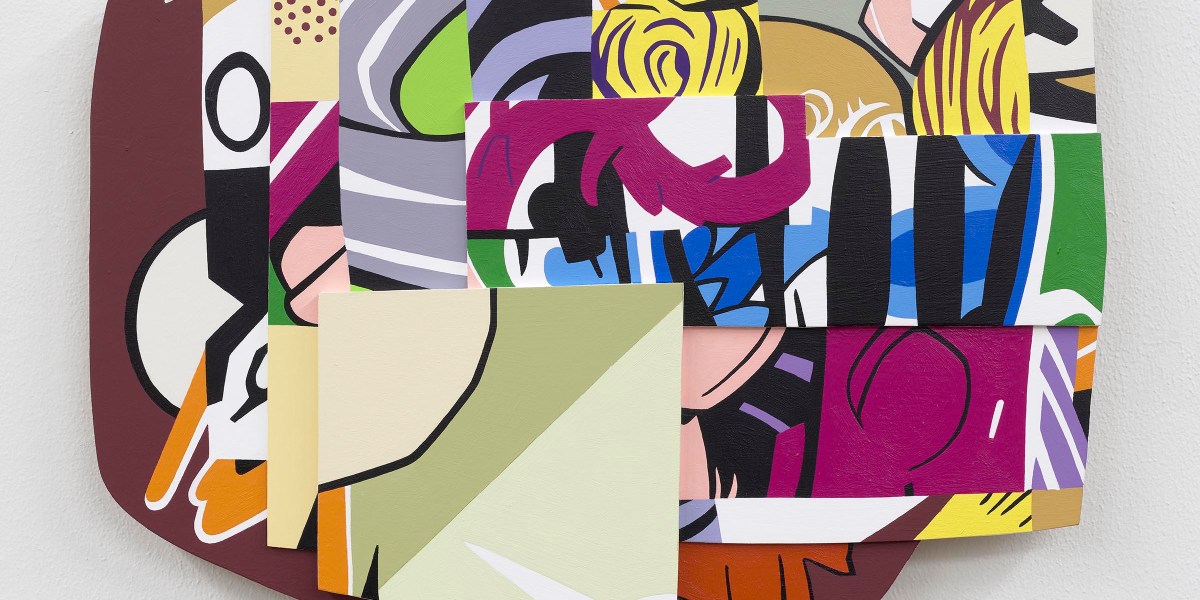 Curtis Gannon, Simulated Sublime, 2022. Acrylic on panel. 19.30 x 24 x 2.25 inches.